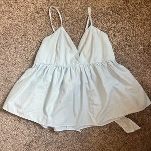 Light Blue Women's Spaghetti Strap Top